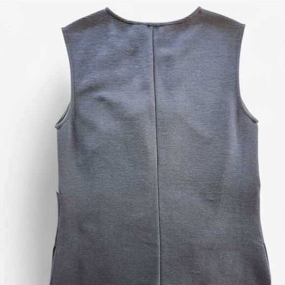 Vintage Donna Karan DKNY ILGWU Wool Sleeveless Minimalist Wrap Vest Dress 12 - Picture 5 of 11